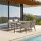 Armen Living Silvana 5 Piece Gray Aluminum Outdoor Dining Set with Gray Fabric 840254332935 - alternate 4